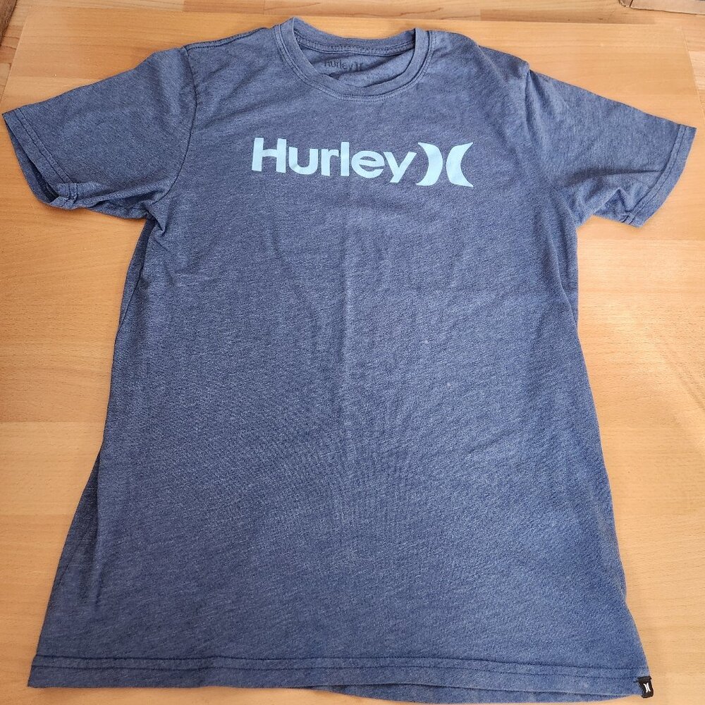 Hurley Graphic T Shirt Mens Small Blue Logo Skate Surf Streetwear Tee